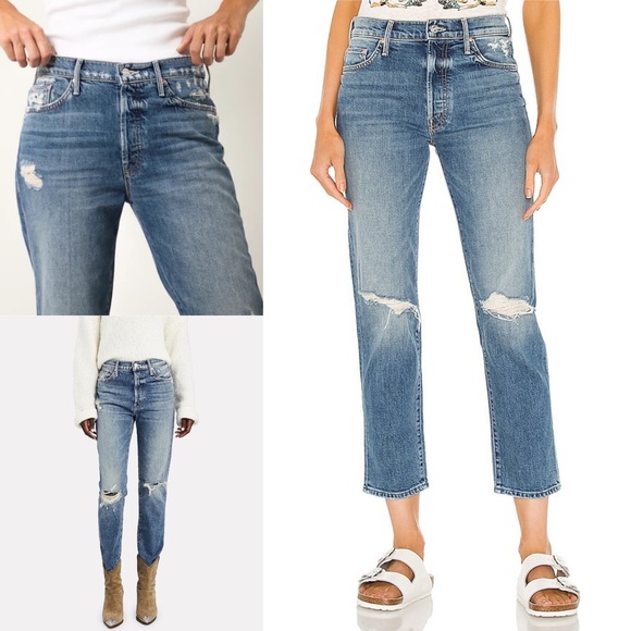 Mother Superior Trickster Ankle Straight Leg Jeans On Holy Ground Wash size 29 - Picture 4 of 13